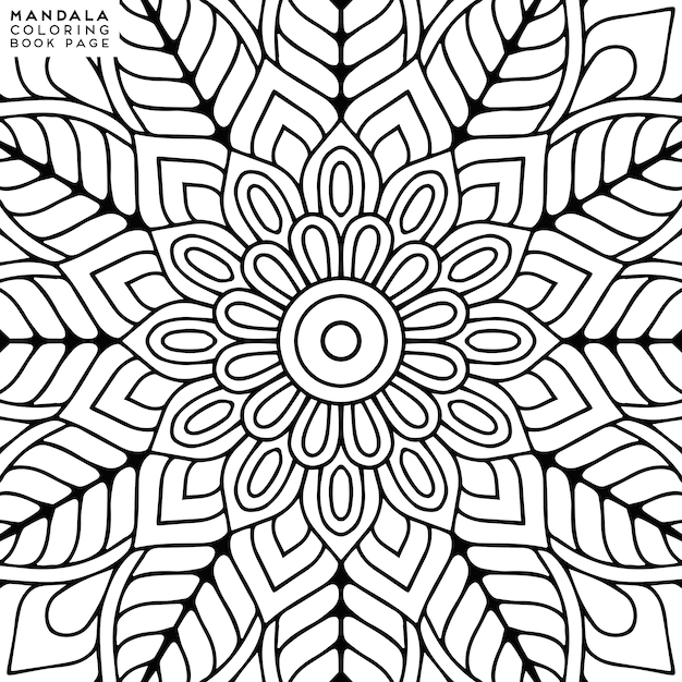 Mandala para colorear ilustración