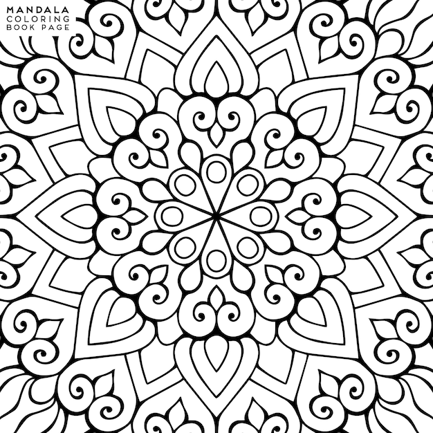 Mandala para colorear ilustración