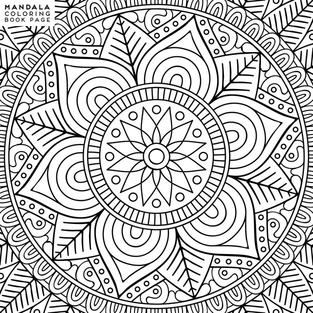 Mandala para colorear ilustración