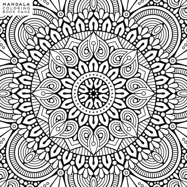 Mandala para colorear ilustración