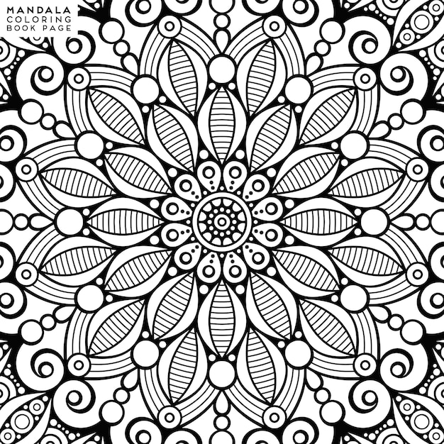 Mandala para colorear ilustración