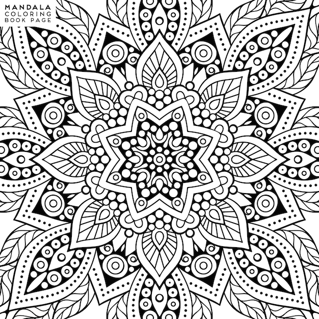 Mandala para colorear ilustración