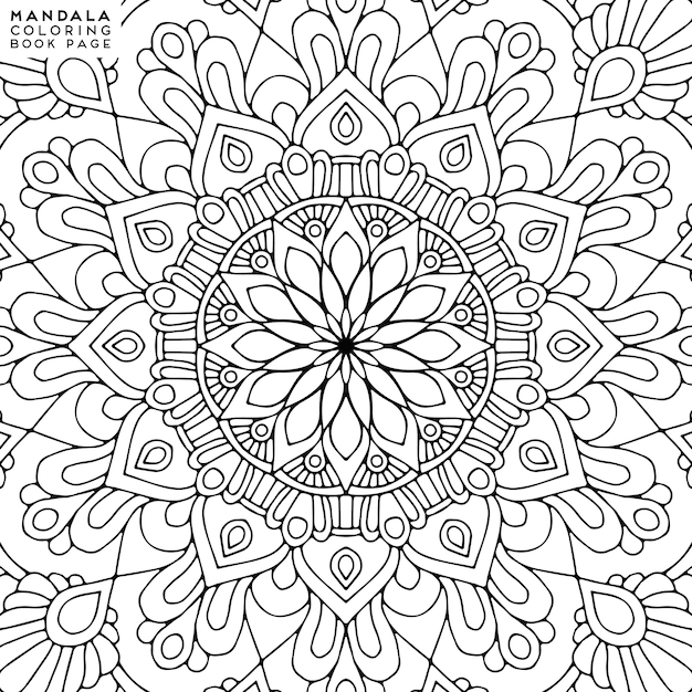 Mandala para colorear ilustración