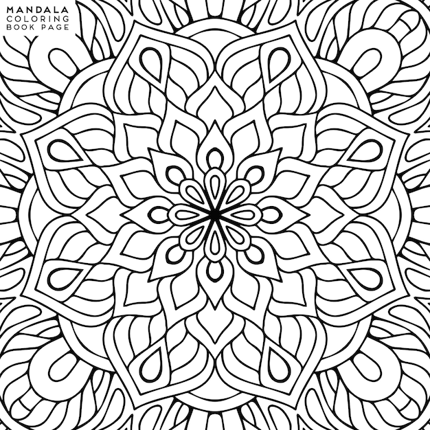 Mandala para colorear ilustración