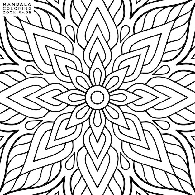 Mandala para colorear ilustración