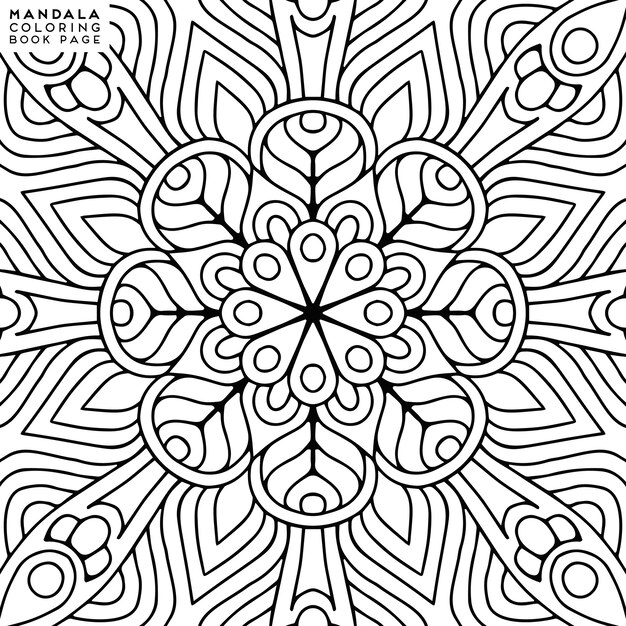 Mandala para colorear ilustración