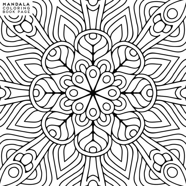 Mandala para colorear ilustración