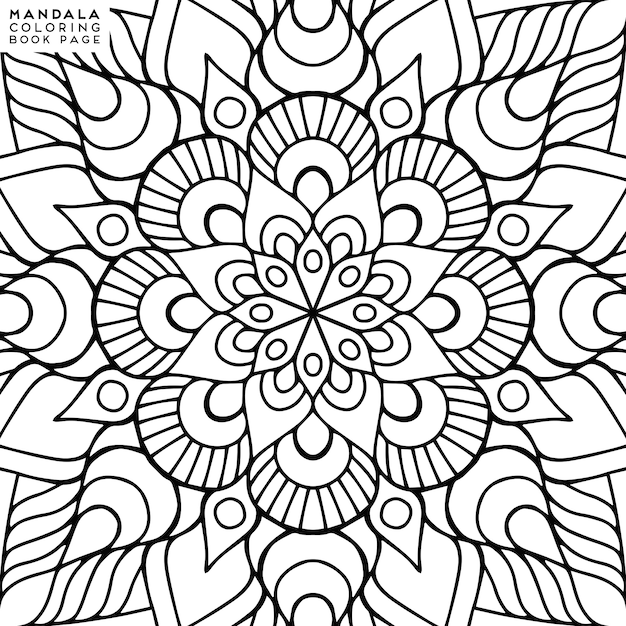 Mandala para colorear ilustración