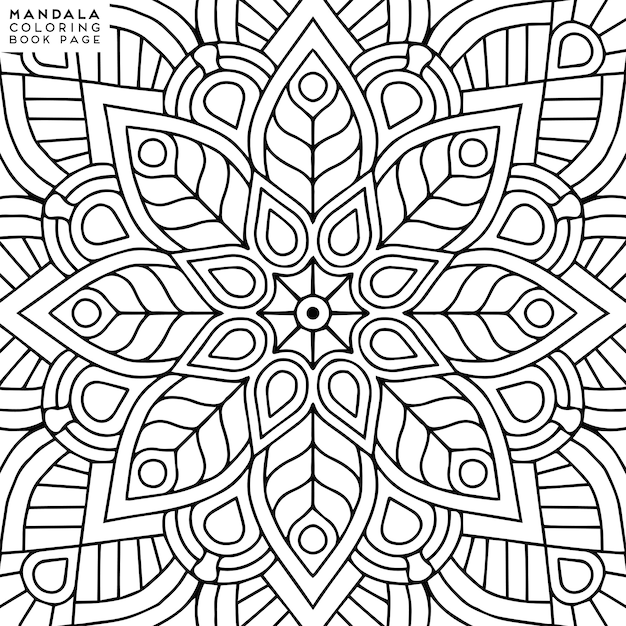 Mandala para colorear ilustración