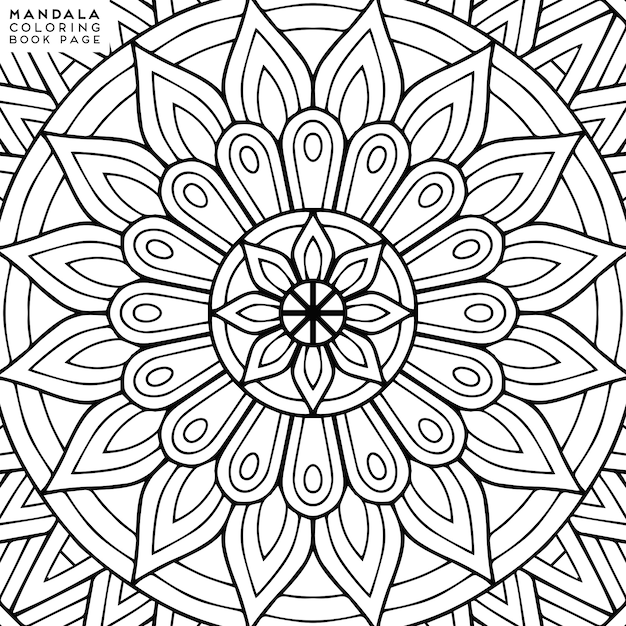 Mandala para colorear ilustración