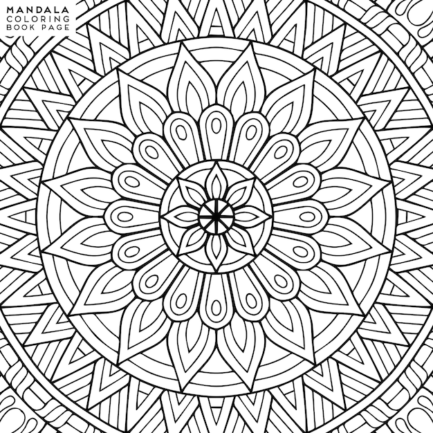 Mandala para colorear ilustración