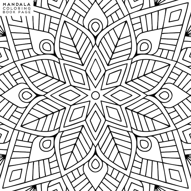 Mandala para colorear ilustración