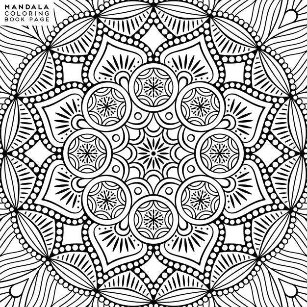 Mandala para colorear ilustración