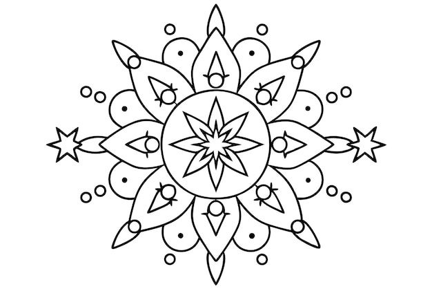 Mandala para colorear ilustraciones de libros para el enfoque artístico 2