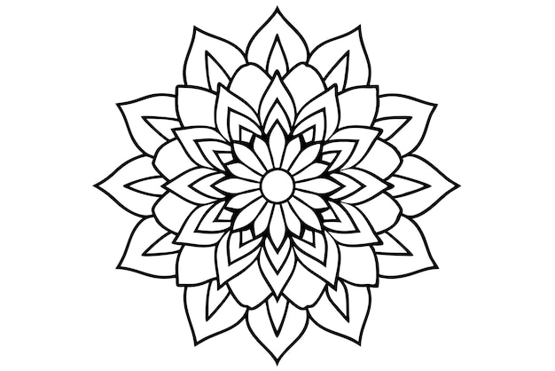 Mandala para colorear ilustraciones de libros herramienta de relajación artística 4