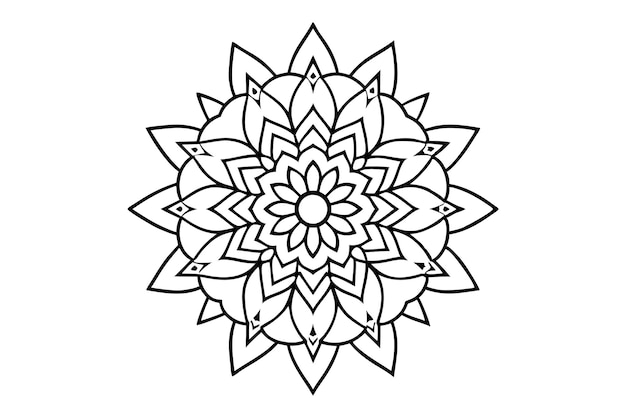 Mandala para colorear ilustraciones de libros de terapia de arte relajante 9