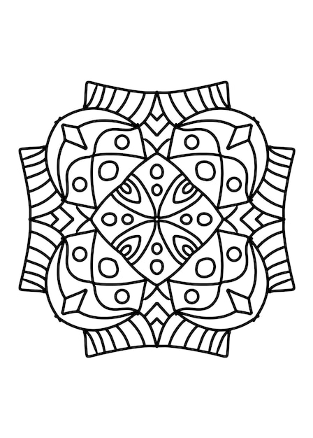 Mandala para colorear libro adulto página