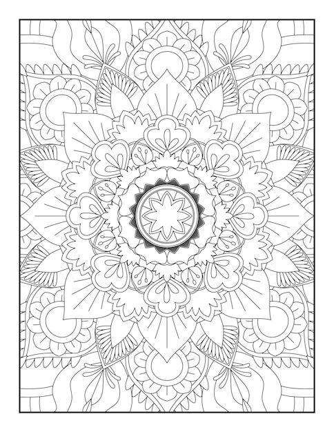 Mandala Para Colorear, Mandala Página Para Colorear Para Adultos, Mandala