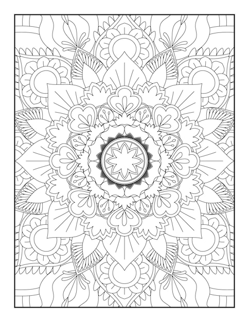 Mandala Para Colorear, Mandala Página Para Colorear Para Adultos, Mandala