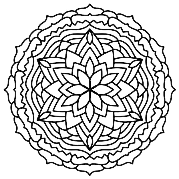 Mandala para colorear página color garabato mandala mehndi tatuaje decoración