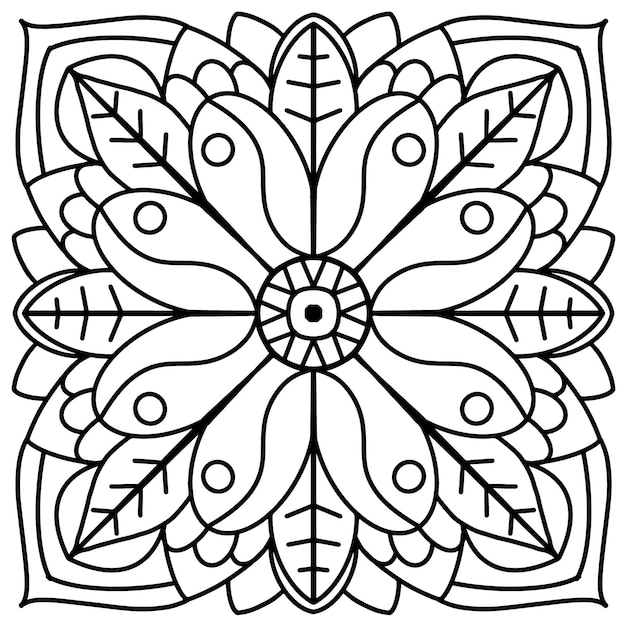 Mandala para colorear página ilustración vectorial