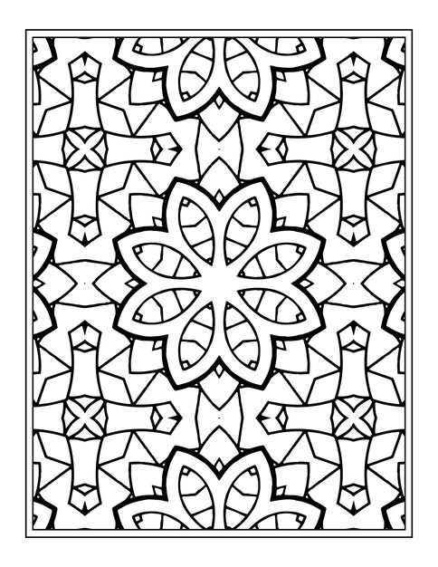Mandala para colorear Página Kdp Libro para colorear diseño