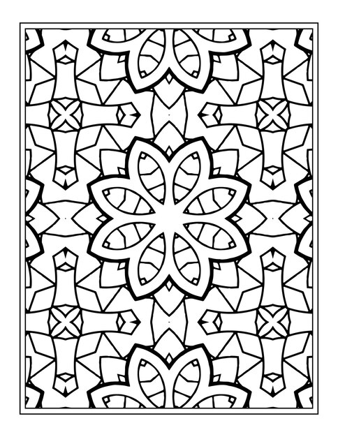 Mandala para colorear Página Kdp Libro para colorear diseño