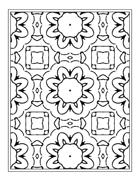 Mandala para colorear Página Kdp Libro para colorear diseño