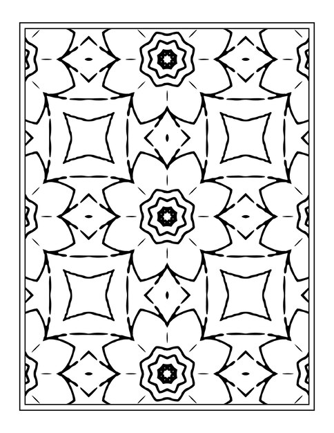 Mandala para colorear Página Kdp Libro para colorear diseño