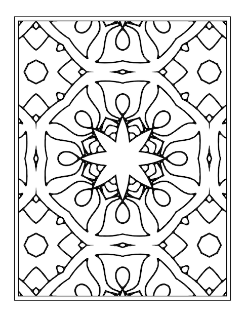 Mandala para colorear Página Kdp Libro para colorear diseño