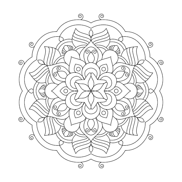 Mandala para colorear página y libro