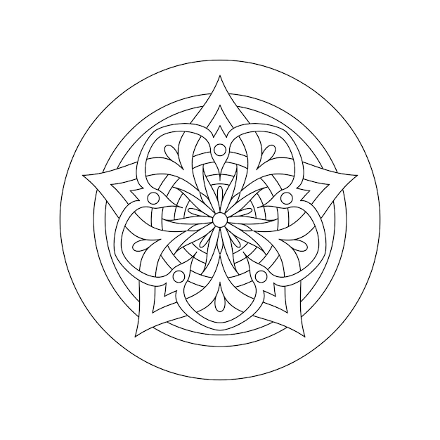 Mandala para colorear página y libro