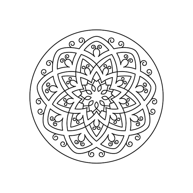 Mandala para colorear página y libro