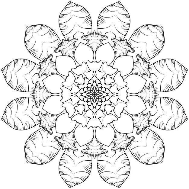 Mandala para colorear página Vector EPS archivo e imagen