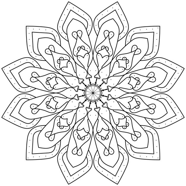 Mandala para colorear página Vector EPS archivo e imagen