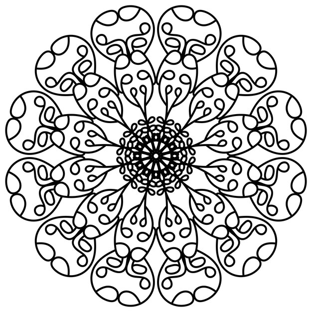 Mandala para colorear página vector mandala eps e imagen