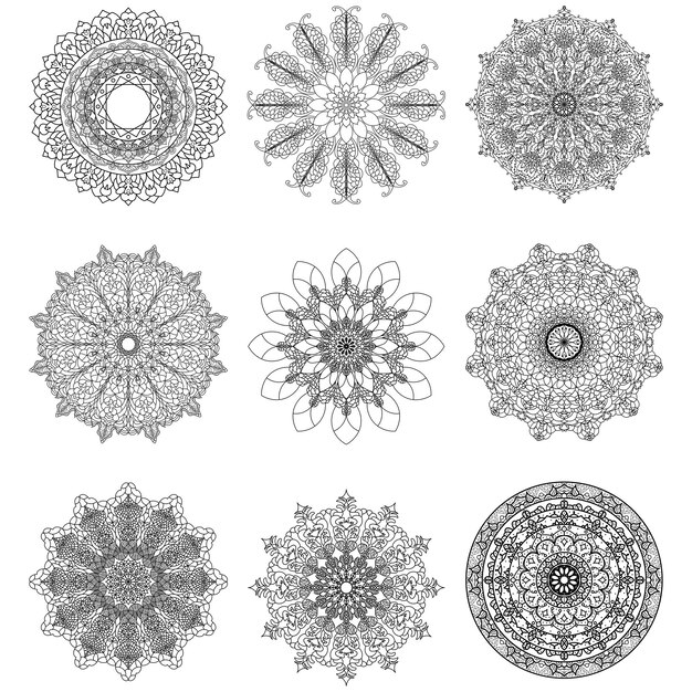 Mandala Para Colorear Paginas Vector Mandala Eps E Imagen