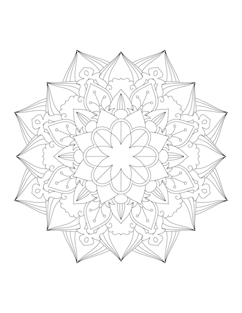 Mandala Para Colorear Patrón Mandala FlorIslam Árabe Motivos indios y otomanos