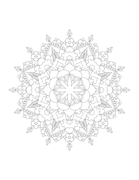 Mandala Para Colorear Patrón Mandala FlorIslam Árabe Motivos indios y otomanos
