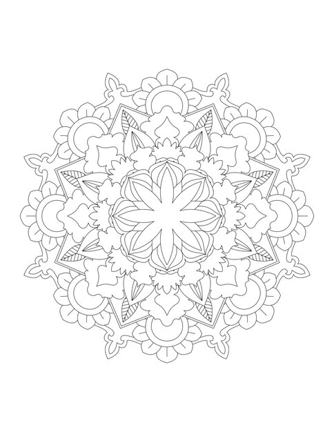 Mandala para colorear patrón mandala florislam árabe motivos indios y otomanos