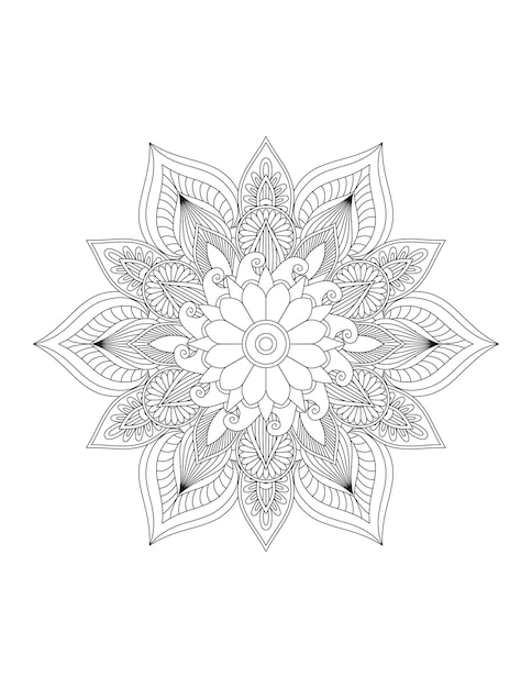 Mandala para colorear patrón mandala florislam árabe motivos indios y otomanos