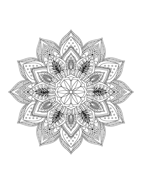 Mandala Para Colorear Patrón Mandala FlorIslam Árabe Motivos indios y otomanos