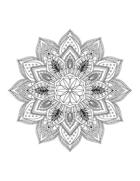 Mandala para colorear patrón mandala florislam árabe motivos indios y otomanos