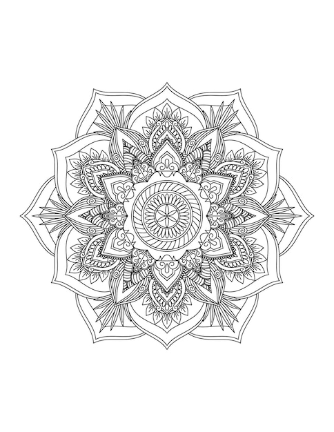 Mandala para colorear patrón mandala florislam árabe motivos indios y otomanos