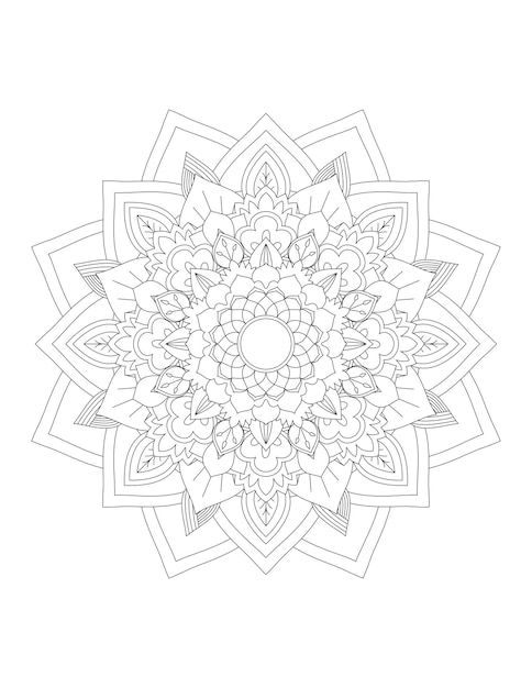 Mandala Para Colorear Patrón Mandala FlorIslam Árabe Motivos indios y otomanos