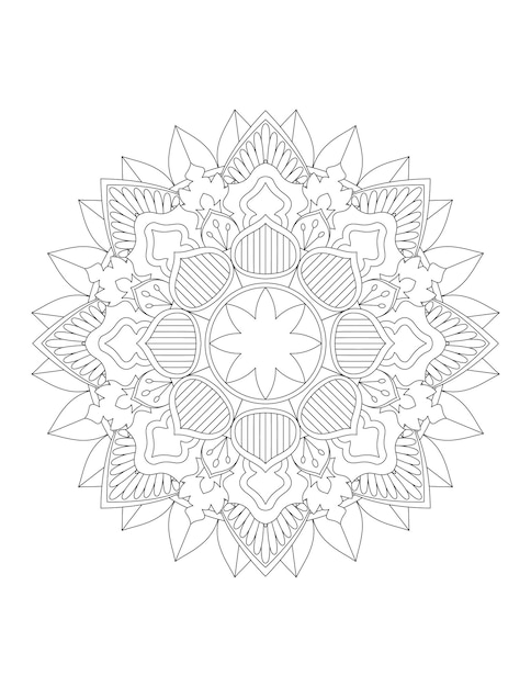 Mandala Para Colorear Patrón Mandala FlorIslam Árabe Motivos indios y otomanos