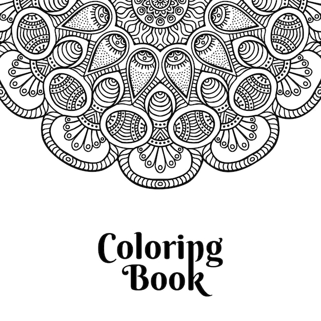 Mandala para colorear portada del libro