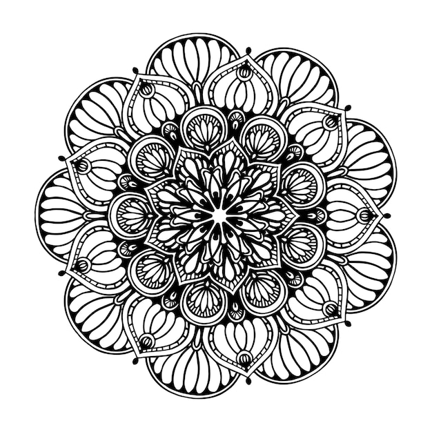 Mandala para colorear, terapia oriental