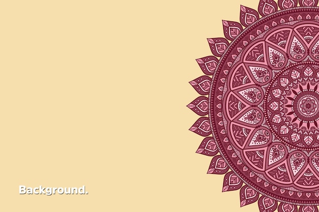 Mandala de colores de fondo dorado de lujo