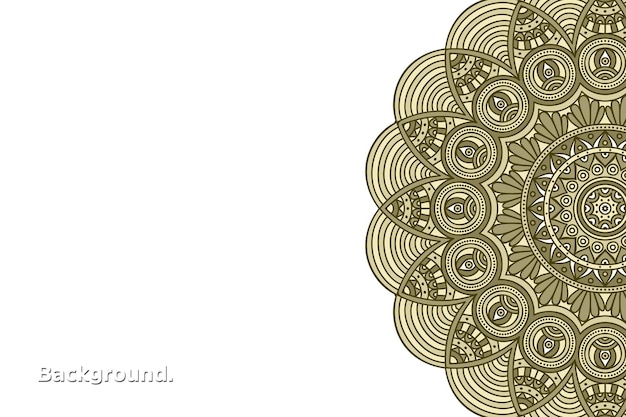 Mandala de colores de fondo dorado de lujo